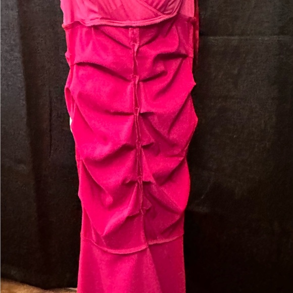 CACHE SATIN PINK MERMAID SEXY FORMAL GOWN Shaping Slimming Prom dress - Picture 7 of 13